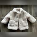 Zara Jackets & Coats | Baby Girl Zara Sherpa Teddy Coat Jacket 6-9 Months | Color: Cream | Size: 6-9mb