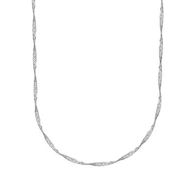 Kette ohne Anhänger FIRETTI "Schmuck Geschenk Silber 925 Halsschmuck Halskette Singapurkette" Gr. 45, silber (silberfarben), Halsketten, Damen, 45, Silber 925 (Sterlingsilber), B: 1,7mm, Made in Germany, B:1,7mm Image