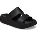 Badepantolette CROCS "Getaway Platform H-Strap" Gr. 37, schwarz Damen Schuhe Strandschuhe