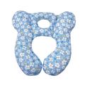 Baby Travel Pillow, Infant Head and Neck Support Cushion for Car Seat, Pushchair and Stroller (Blue Flower)