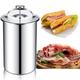 Skylety 2 Pieces Meat Press Maker Stainless Steel Ham Press Maker with Thermometer Sandwich Deli Meat Press Bacon Ham Maker for Making Homemade Healthy Deli Seafood Poultry Patty Meat Cooking Tool
