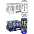 Monster Energy Drinks 12 Pack 500ml (12 Cans Ultra White & 12 Cans Lewis Hamilton Zero Sugar)