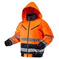 NEO TOOLS Thermo Warnschutzjacke EN 20471 Warnjacke orange Neon gelb Arbeitsjacke Warnschutz Sicherheitsjacke M orange