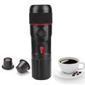 Asixxsix Portable Coffee Machine, DC 12V Self Heating Capsule Coffee Maker, Automatic Close, USB Rechargeable Handheld Coffee Maker with Cigarette Lighter for Home Car Travel Camping Hiking