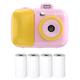 Andoer Instant Camera Children, 2.7K 4MP Digital Camera Children with 16X Digital Zoom, 2.4 Inch Camera Children with 4 Printing Paper Rolls, Gift for Girls and Boys 3 to 14 Years, Pink