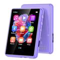 MP3 Player, 2.4" MP3 Players with Bluetooth 5.3, HiFi Music Player Supports FM Radio, Voice Recording, E-Book, Portable Digital Music Player Built-in HD Speaker, Earphones Included, Purple