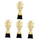Toddmomy 4pcs Trophy Soccer Medals Sports Trophies Awards and Trophies Kindergarten Graduation Gold Plastic Cups Award Cups Plastic Mug Trophies for Kids Props Child Halloween