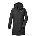 Killtec KOW 303 WMN PRK 41815-000 Women's Functional Parka with Zip-Off Hood Anthracite Melange 44