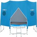 Berlune Trampoline Tent Colored Trampoline Tent Cover Fits for 6 Straight Pole Round Trampoline Outdoor Accessory (Blue,15 ft)