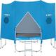 Berlune Trampoline Tent Colored Trampoline Tent Cover Fits for 6 Straight Pole Round Trampoline Outdoor Accessory (Blue,15 ft)