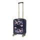 Infinity Leather Hard Shell Black 4 Wheel Suitcase Flower Print Luggage Cabin