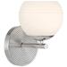 Moon Breeze 8.25" High 1-Light Polished Nickel Wall Sconce