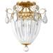 Bagatelle 12"H x 10.5"W 3-Light Semi-Flush Mount in Etruscan Gold