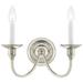 2 Light Polished Nickel Wall Sconce