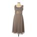 R&M Collection Cocktail Dress - Bridesmaid: Brown Dresses - Women's Size 10 Petite