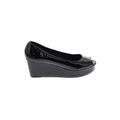 MICHAEL Michael Kors Wedges: Pumps Platform Casual Black Print Shoes - Women's Size 8 - Peep Toe