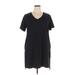 Terra & Sky Casual Dress - Shift: Black Solid Dresses - Women's Size 0X