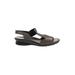 Mephisto Sandals: Slip On Wedge Casual Brown Solid Shoes - Women's Size 41 - Open Toe