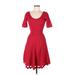 Claudie Pierlot Cocktail Dress - A-Line: Red Print Dresses - Women's Size 6
