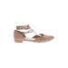 Stuart Weitzman Flats: Tan Print Shoes - Women's Size 9 - Almond Toe