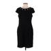 AB Studio Casual Dress - Sheath: Black Print Dresses - Women's Size Medium