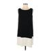 J.Jill Casual Dress - Shift Scoop Neck Sleeveless: Black Color Block Dresses - Women's Size Medium