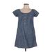 Kimchi Blue Casual Dress - A-Line Scoop Neck Short sleeves: Blue Dresses - Women's Size Medium