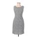 Hail3y Scoop Neck Sleeveless:23 Casual Dress - Sheath Scoop Neck Sleeveless: Gray Marled Dresses - Women's Size Small