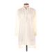 Banana Republic Casual Dress - Shirtdress: Ivory Dresses - Women's Size 0 Petite