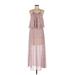 H&M Casual Dress - Maxi: Pink Paisley Dresses - Women's Size 6