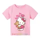 T-shirt à manches courtes Hello Kitty pour enfants vêtements pour garçons et filles mode sportive