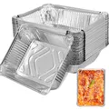 Plateaux en aluminium antiadhésifs 1100ml 50 pièces poêles de cuisson réutilisables de qualité