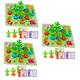 TOYANDONA 3 Sets Memory Card Toys Puzzle Toy Educational Toys for Toddlers Toddler Logical Game Logic Games for Kids Shape Sorting Toys Vegetable Memory Game Train Baby Desktop Wooden