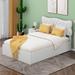 House of Hampton® Heavyn Bed Upholstered, Leather in White | Full | Wayfair 16BEE93CABA34D538E23D0FCCE979A5F