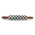 MacKenzie-Childs Courtly Check® Rolling Pin in Black/White | 17.5 H x 2.5 W in | Wayfair 37394-40