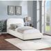 Meridian Furniture USA Vaughn Platform Bed Upholstered/Linen in Brown | Twin | Wayfair B1213Cream-T