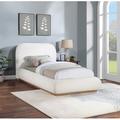 Meridian Furniture USA Vaughn Platform Bed Upholstered/Linen in Brown | 44.5 H x 52 W x 88.5 D in | Wayfair B1212Cream-T