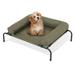 Tucker Murphy Pet™ MoNiBloom Cooling Elevated Pet Bed Dog Cot Bed w/ Removable Bolster Polyester in Green | 7.5 H x 35.5 W x 25.5 D in | Wayfair