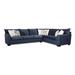 Blue Reclining Sectional - Latitude Run® Carnlough 2 - Piece Corner Sectional Polyester/Upholstery | 38 H x 127 W x 98 D in | Wayfair