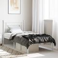 Winston Porter Ibraheem Metal Open-Frame Bed Metal in White | 35.4 H x 41.3 W x 81.5 D in | Wayfair F966FE500A4B44E1BFBAD97717BDF13F