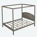 Red Barrel Studio® Jefren Canopy Bed Wood in Gray/Brown | 70.9 H x 62.8 W x 83.9 D in | Wayfair 04DF05A4DF014830822385822E67D645