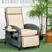 Winston Porter Radmilla Outdoor Lounge Chair Wicker/Rattan in White | 57.5 W in | Wayfair 825461C3046E46B3BD1520CC7FA1812F