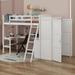 Imagean Loft Bed w/ Bookcase by Harriet Bee Metal in White | 67 H x 40 W x 98.4 D in | Wayfair 3744E210526D49CA9C6E9102997AE87A
