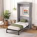 Latitude Run® Barrackville Murphy Bed Wood & Metal/Metal in Brown/Gray | 83 H x 43.3 W x 86.6 D in | Wayfair B9D023FC5C2C4ECAA9E529A6FF478B58