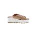 Sorel Wedges: Tan Solid Shoes - Women's Size 6 1/2 - Open Toe