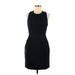 Club Monaco Casual Dress - Sheath Crew Neck Sleeveless: Black Print Dresses - Women's Size 6