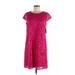 Ronni Nicole Casual Dress - Shift Crew Neck Short sleeves: Pink Print Dresses - New - Women's Size 10