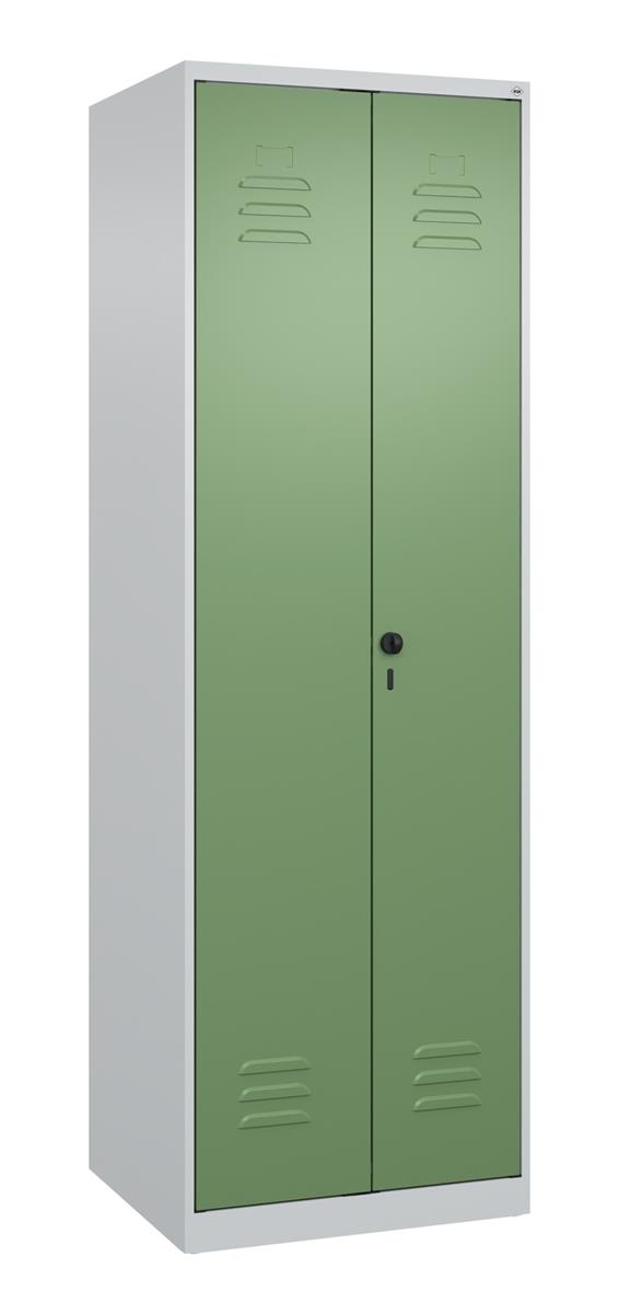 C+P Putzmittel-Spind Classic PLUS, 2 Abteile, 1850x600x500mm, 7035/6011 Image