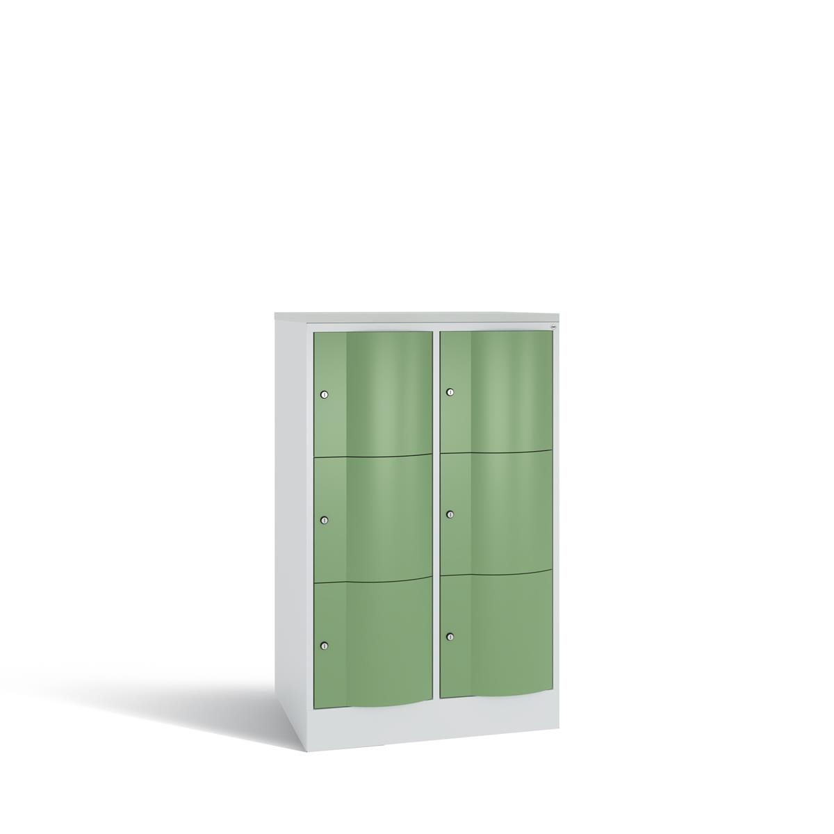 C+P XL-Schließfachschrank Resisto, H1255xB772xT640mm, 7035/6011 Image