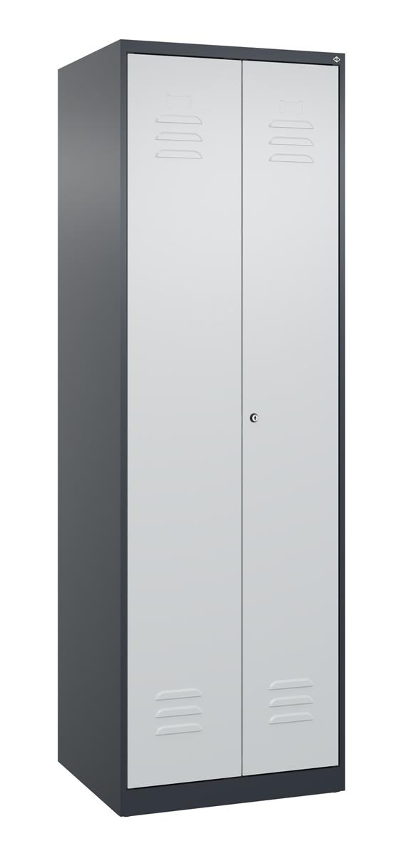 C+P Wäsche-/Garderobenspind Classic PLUS, 2 Abteile, 1850x600x500mm, 7016/7035 Image